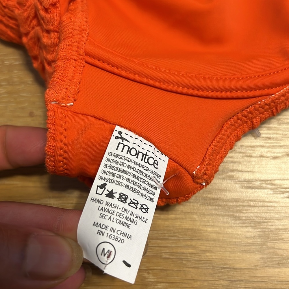 Montce Tangerine Kaia Top bikini women’s size M NWOT - Picture 11 of 14